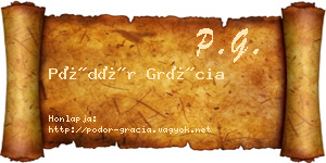 Pödör Grácia névjegykártya